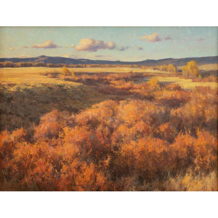Clyde Aspevig (1951-), Stubble Fields and Willow