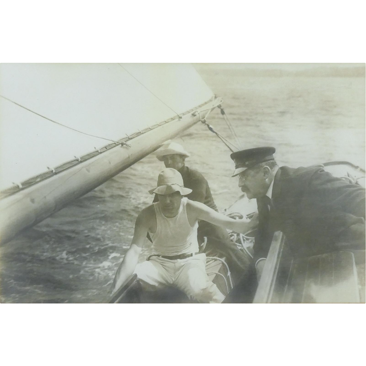 Antique Sailing Close Up Photograph Framed 22''x28.5''