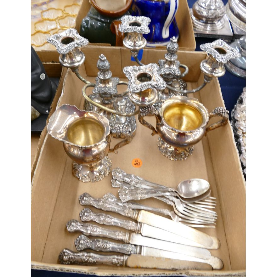 Box Antique Grape Silverplate