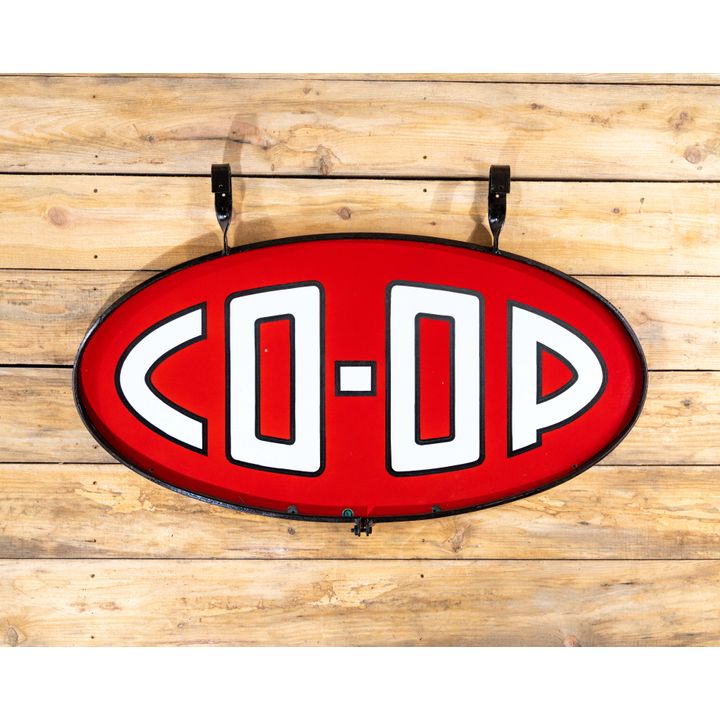 Co-op COOP Double Sided Porcelain Sign & Ring TAC 8.75