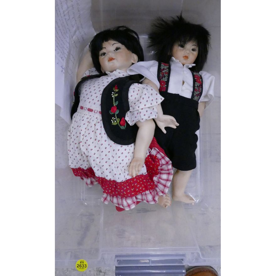 2pc Rotraut Schott German Bisque Dolls