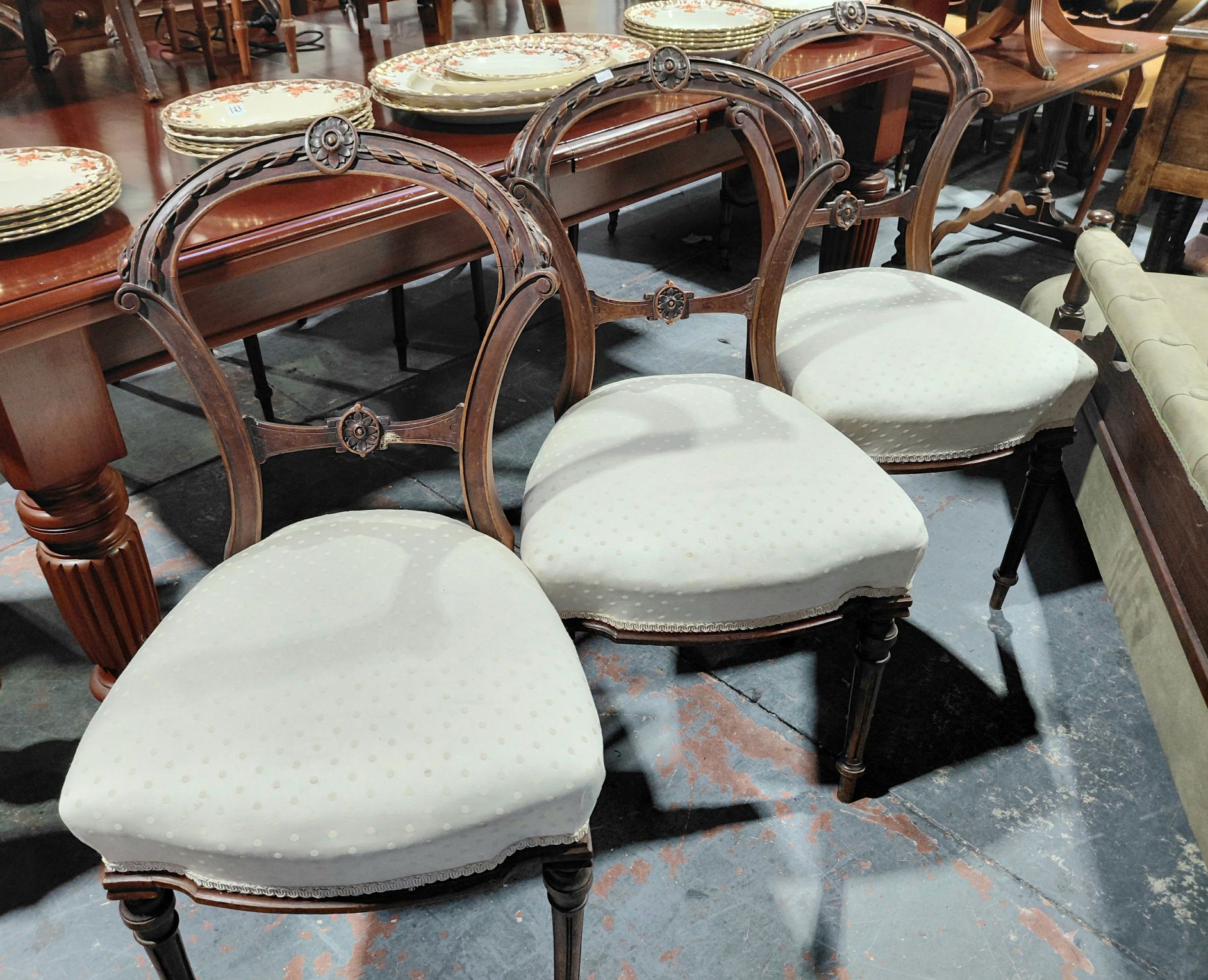 142 · FRENCH BALLOON BACK DINING CHAIRS