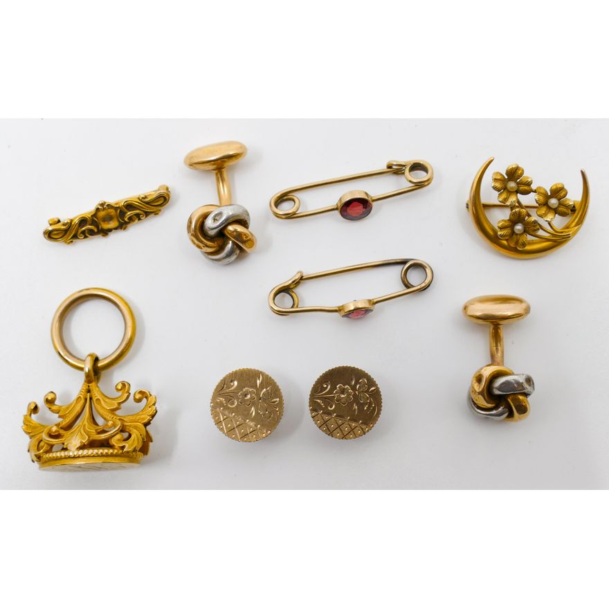 Box Victorian 9-12k Gold Misc. Jewelry - 22 Grams TW