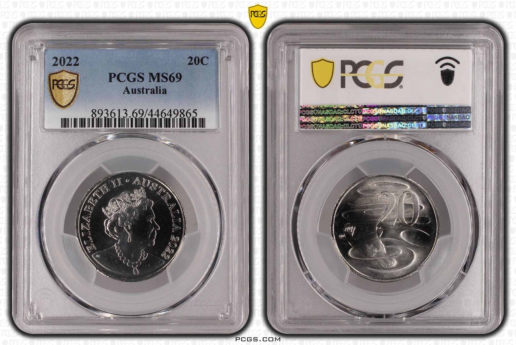 71 · 2022 Australia Twenty Cent, 20c PCGS - MS69 POP 4/0 -865