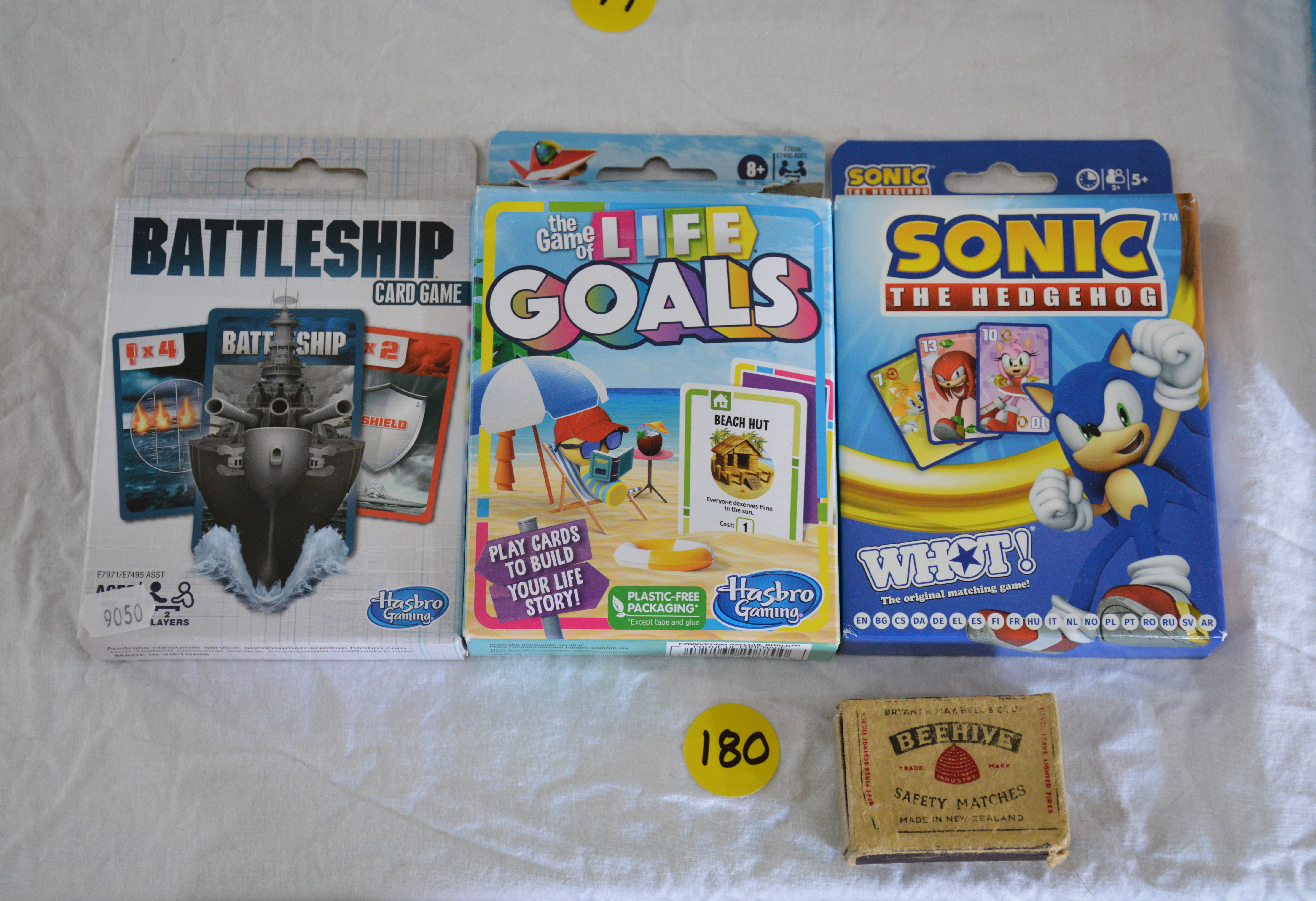 Battleship, The Game of Life Goals + Sonic — NZ auction result