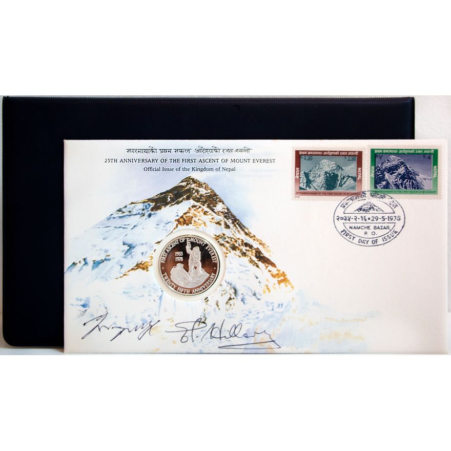 FIRST DAY COVER – [Signed] [Franklin Philatelic Ltd], Anniversary of the First Ascent of Mount Everest.