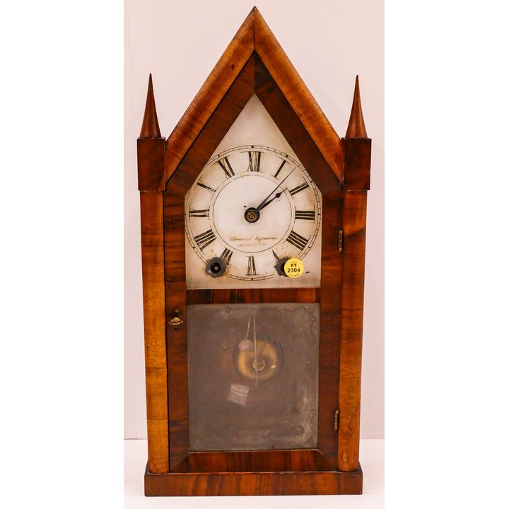 Antique English Mahogany Steeple Clock- 19x9''