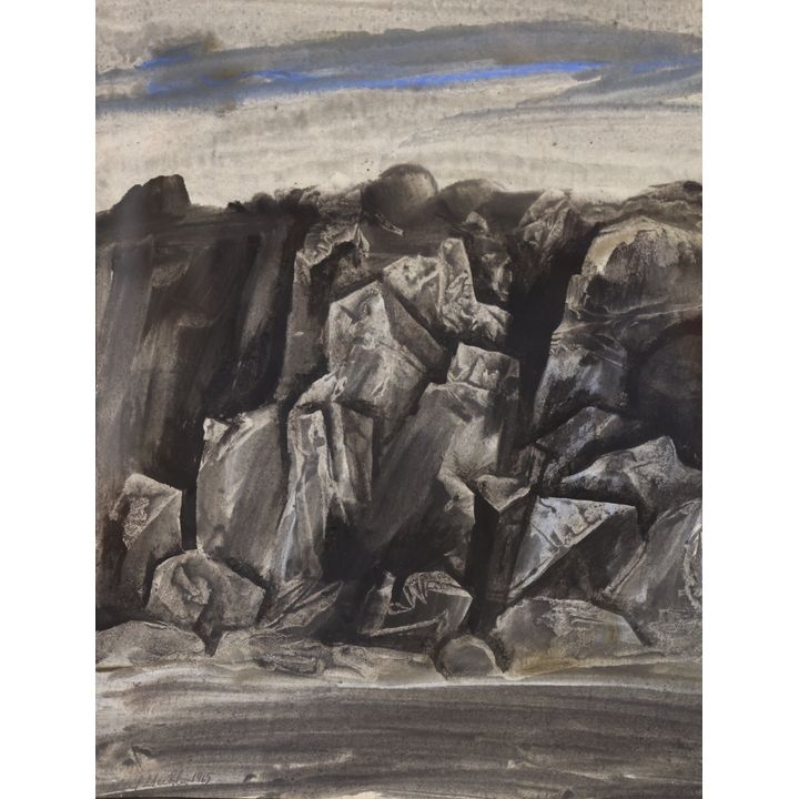 Neil Meitzler ''Before Dawn'' 1965 Casein