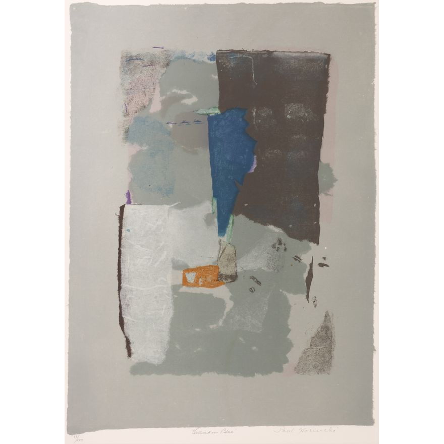 Paul Horiuchi ''Vertical in Blue'' Color Lithograph