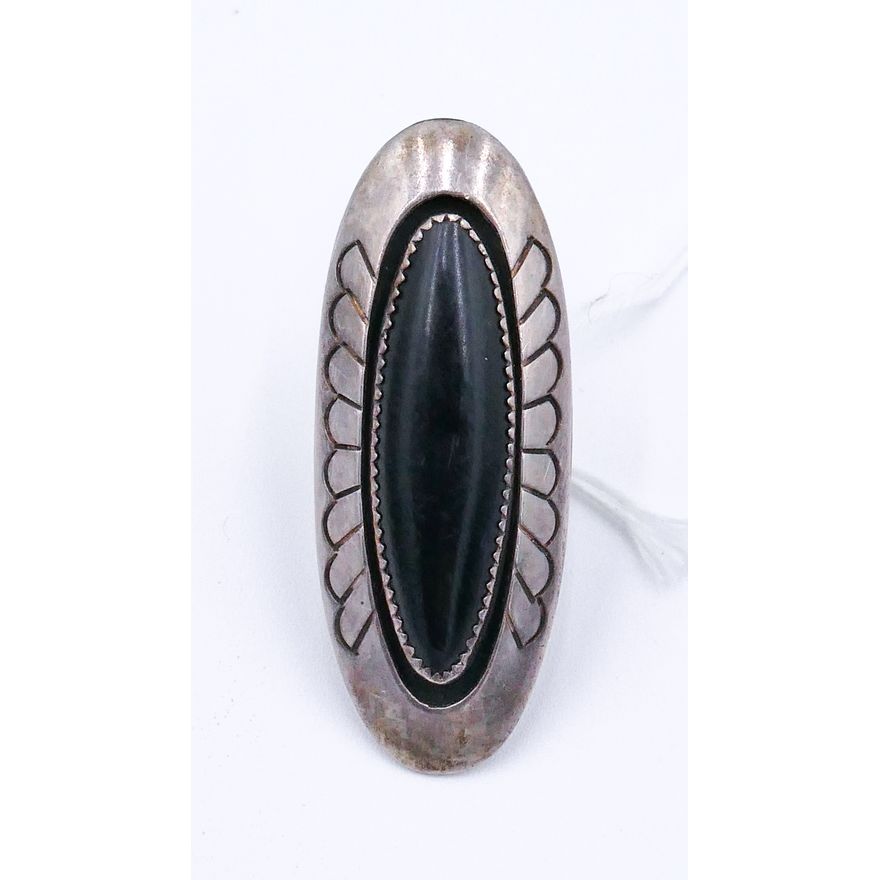 Martha or Dan Jackson Navajo Sterling Large Ring Size 6