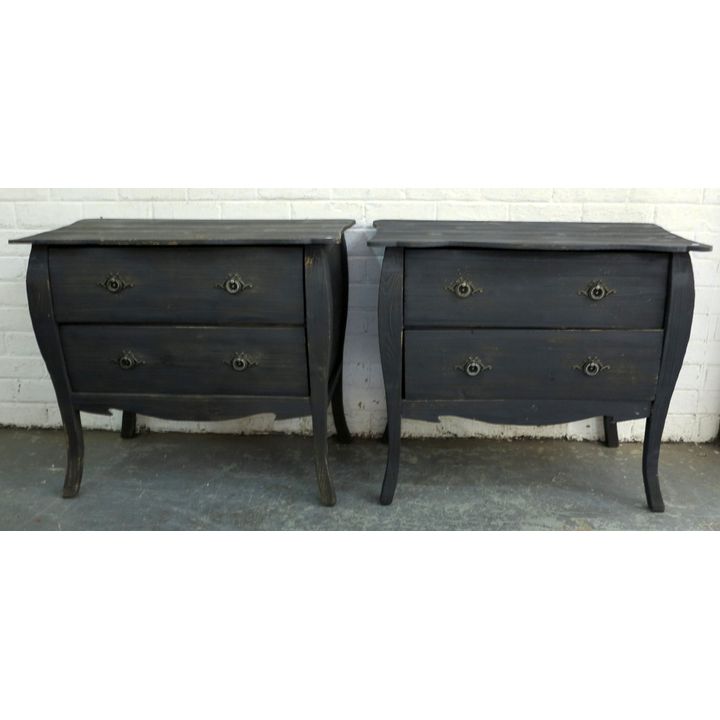 PAIR OF BEDSIDE COMMODES