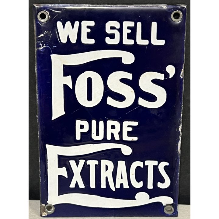 We Sell Foss Pure Extracts Porcelain Sign