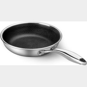 STAINLESS STEEL FRYING PAN 20 CM, HONEYCOMB NON-STICK SKILLET, TRIPLY SMALL FRYING PAN FOR GAS ELECTRIC INDUCTION CERAMIC STOVES A