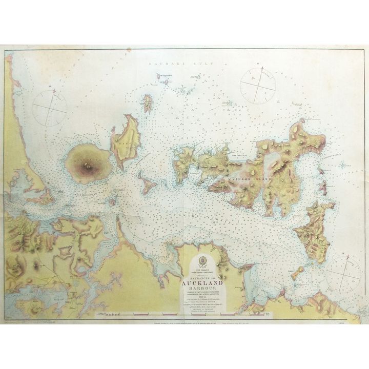 Admiralty Hydrographic Office 'Entrance to Auckland Harbour'