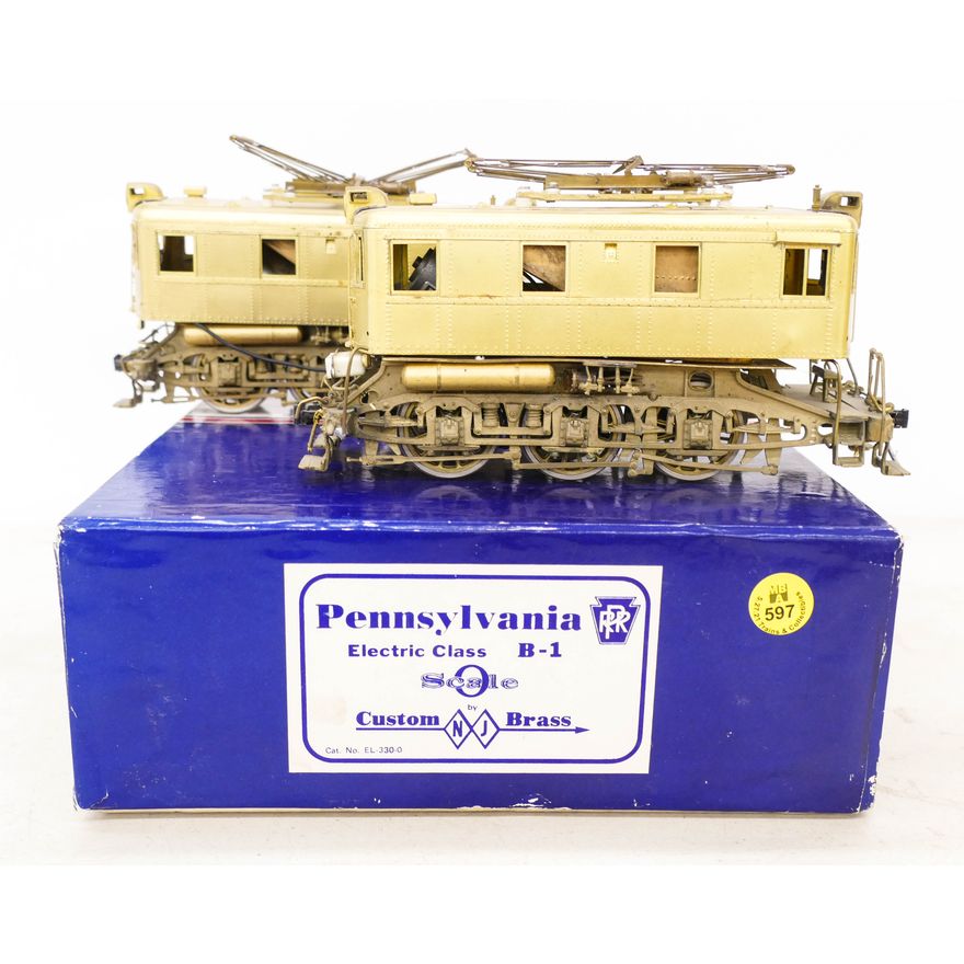 NJ Custom Brass Pennsylvania B-1 Electric Class O Gauge Cars with Boxes- Used