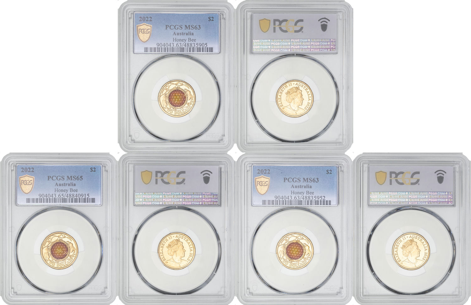 Elizabeth II, Honey Bee, Two Dollars, 2021, PCGS MS63 - MS65