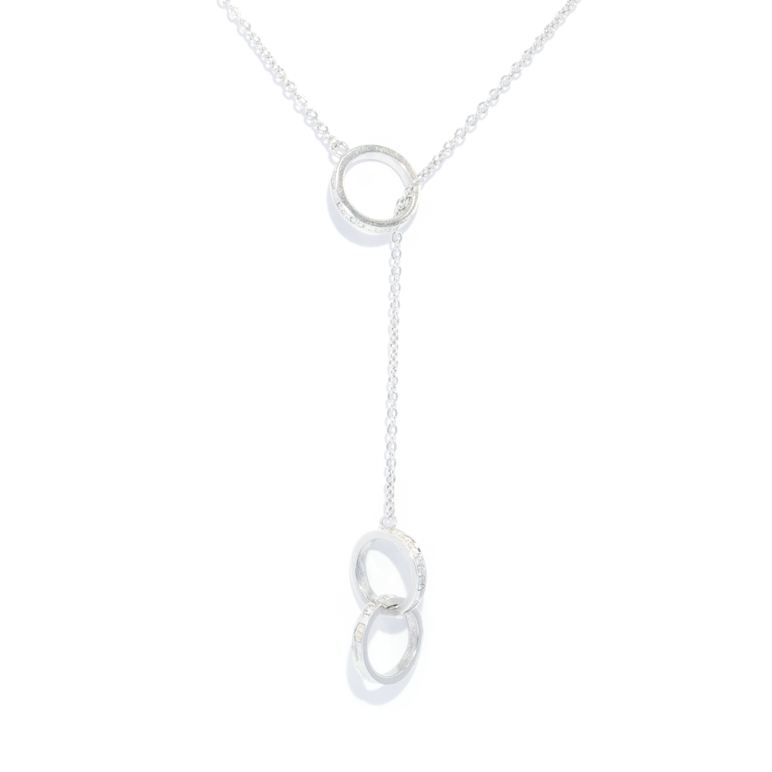 Sterling Silver Tiffany&Co. 1837 lariat pendant