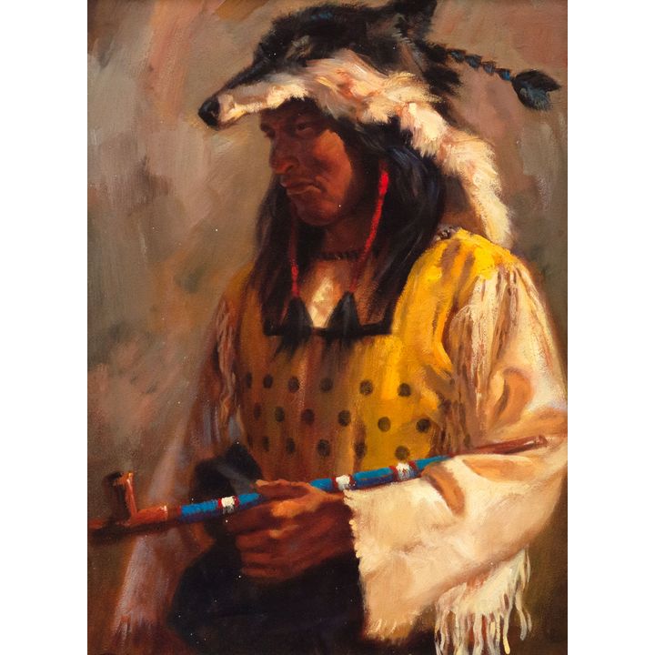 Gary Kapp (1942-) Untitled (Indian with Wolf Headdress)