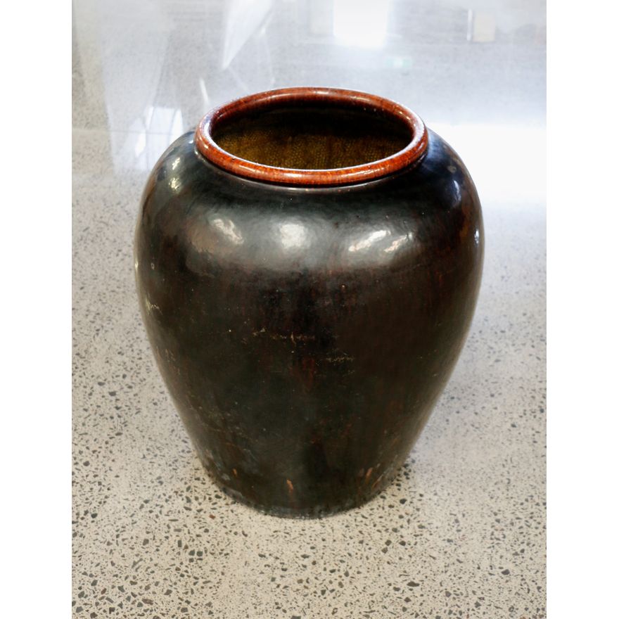 A pair of large ceramic garden pots