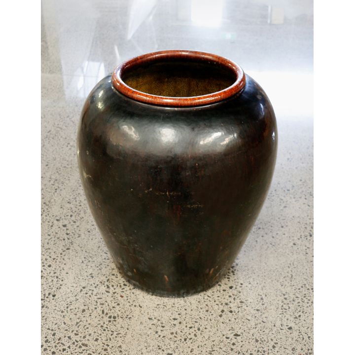 A pair of large ceramic garden pots
