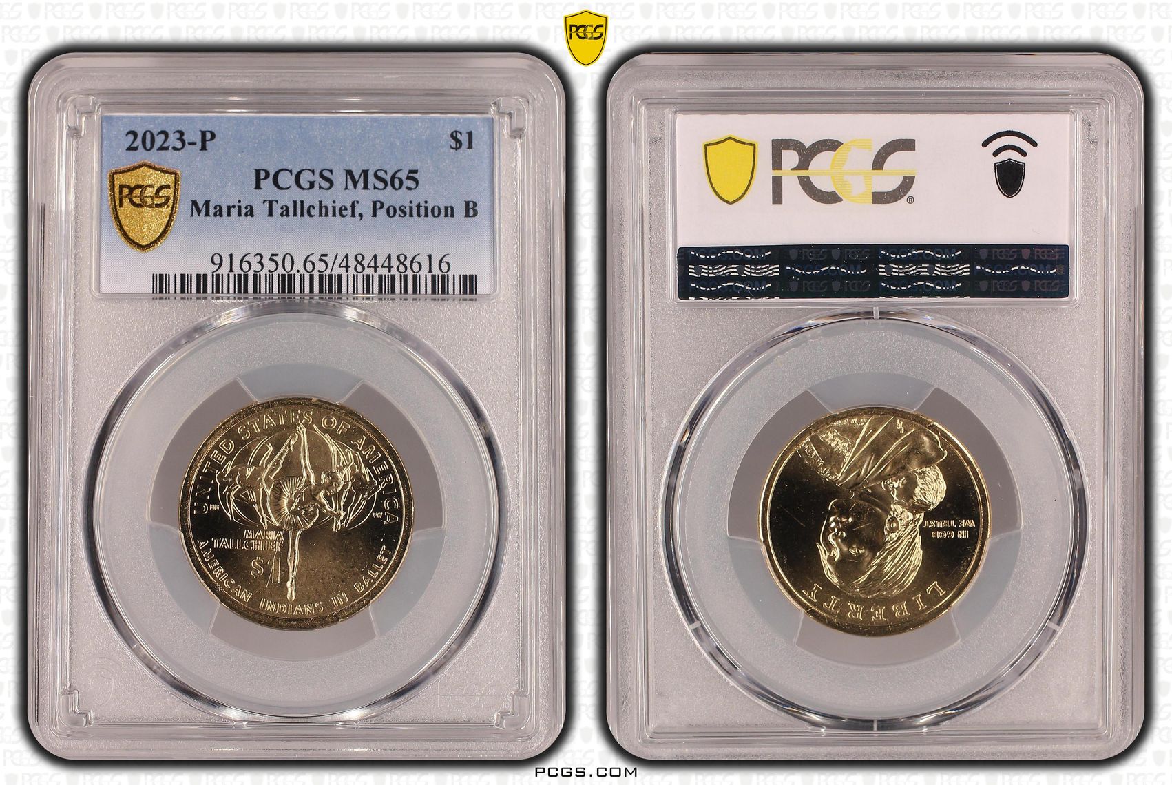 The United States of America, Native American, Position B, One Dollar, 2023-P, PCGS MS65