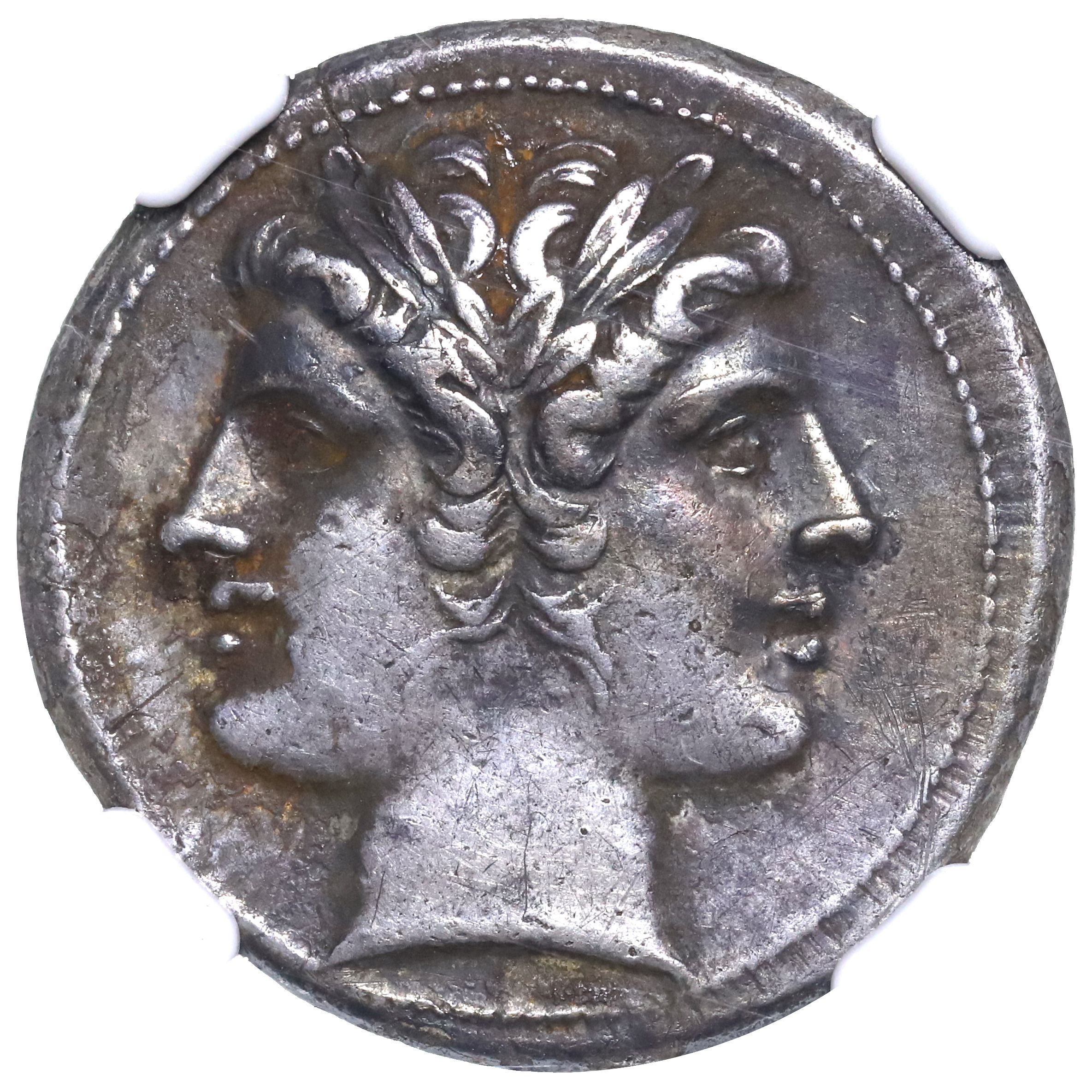 古代ローマ共和国 紀元前225-214年 クヮドリガトス（ダイドラクマ 