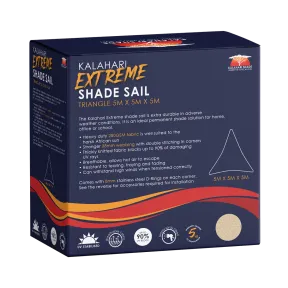 Kalahari Extreme Shade Sail Triangle 5x5x5m Charcoal |