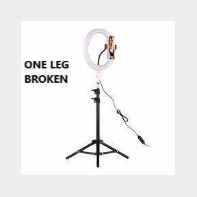 26cm LED Ring Light with 111cm Light Stand & Universal Phone Holder Kit(ONE LEG BROKEN) | PK 51672/7670 B5 (S2)