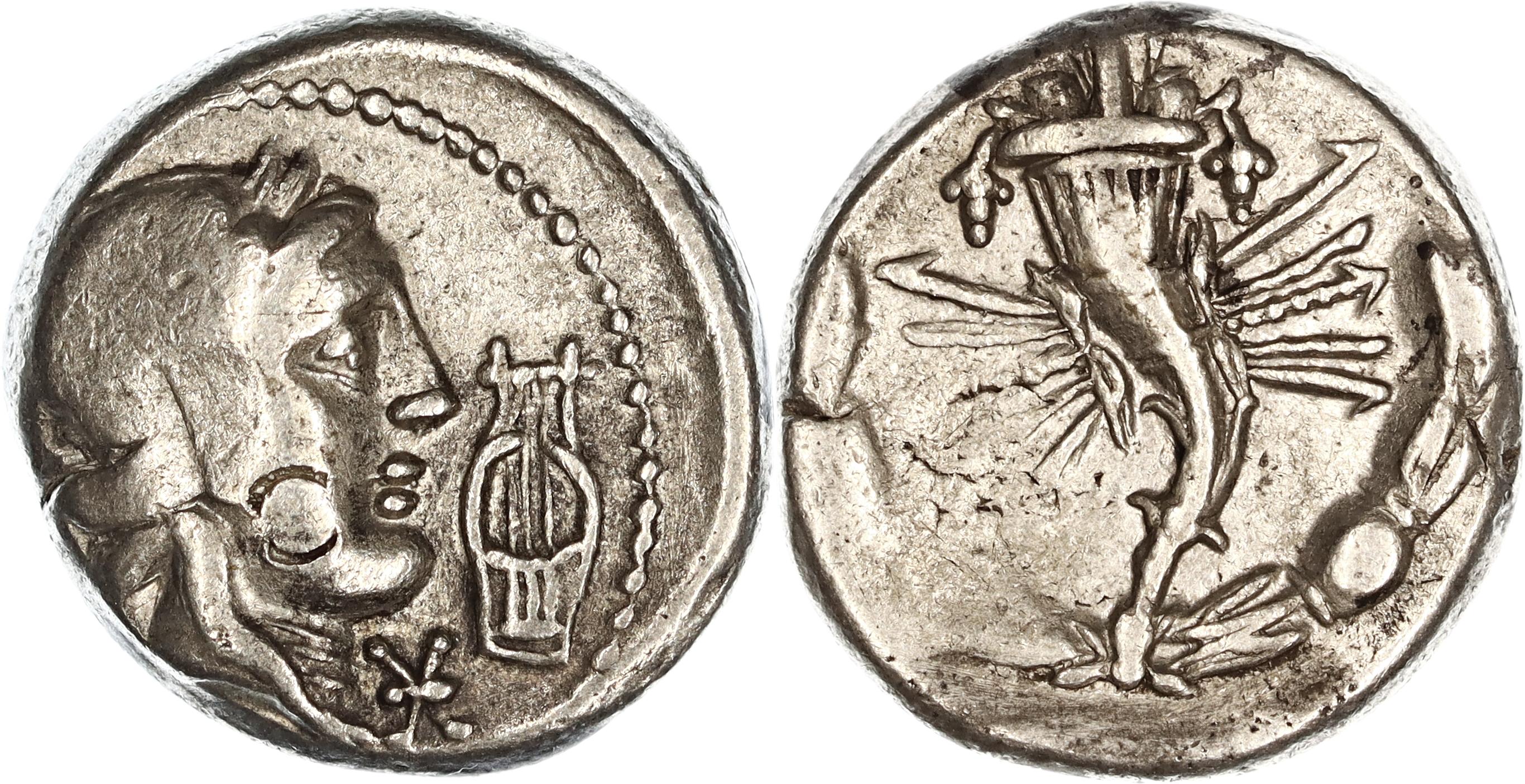 Roman Republic, Q. Fabius Maximus, Silver Denarius, 82-80 BC, nVF