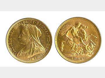 1894 VICTORIA OLD HEAD MELBOURNE MINT GOLD SOVEREIGN