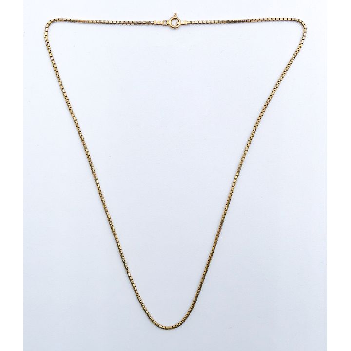 14k Box Link Chain Necklace 17'' - 8.4 Grams