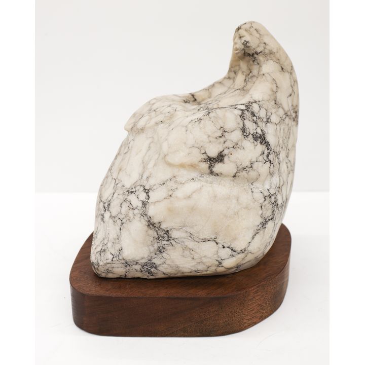 Frank McGuire ''Time for Woman Talk'' Alabaster Sculpture