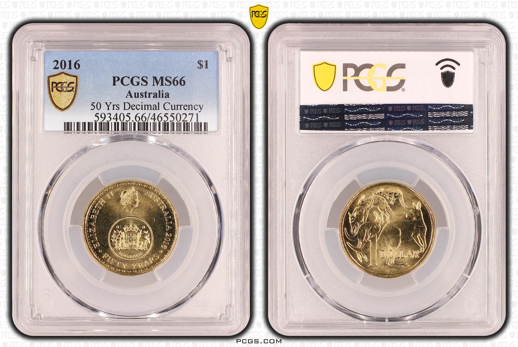50 Yrs Decimal Currency, One Dollar, 2016, PCGS MS66