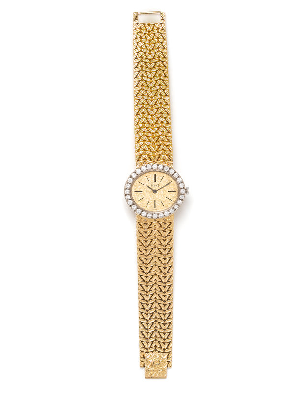PIAGET, 18K YELLOW GOLD AND DIAMOND WRISTWATCH