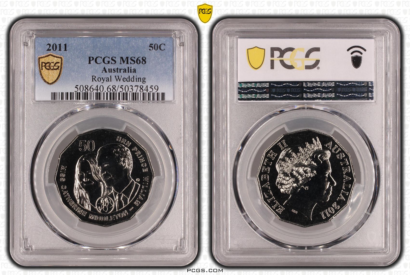 111 · Royal Wedding , Fifty Cent, 2011, PCGS MS68