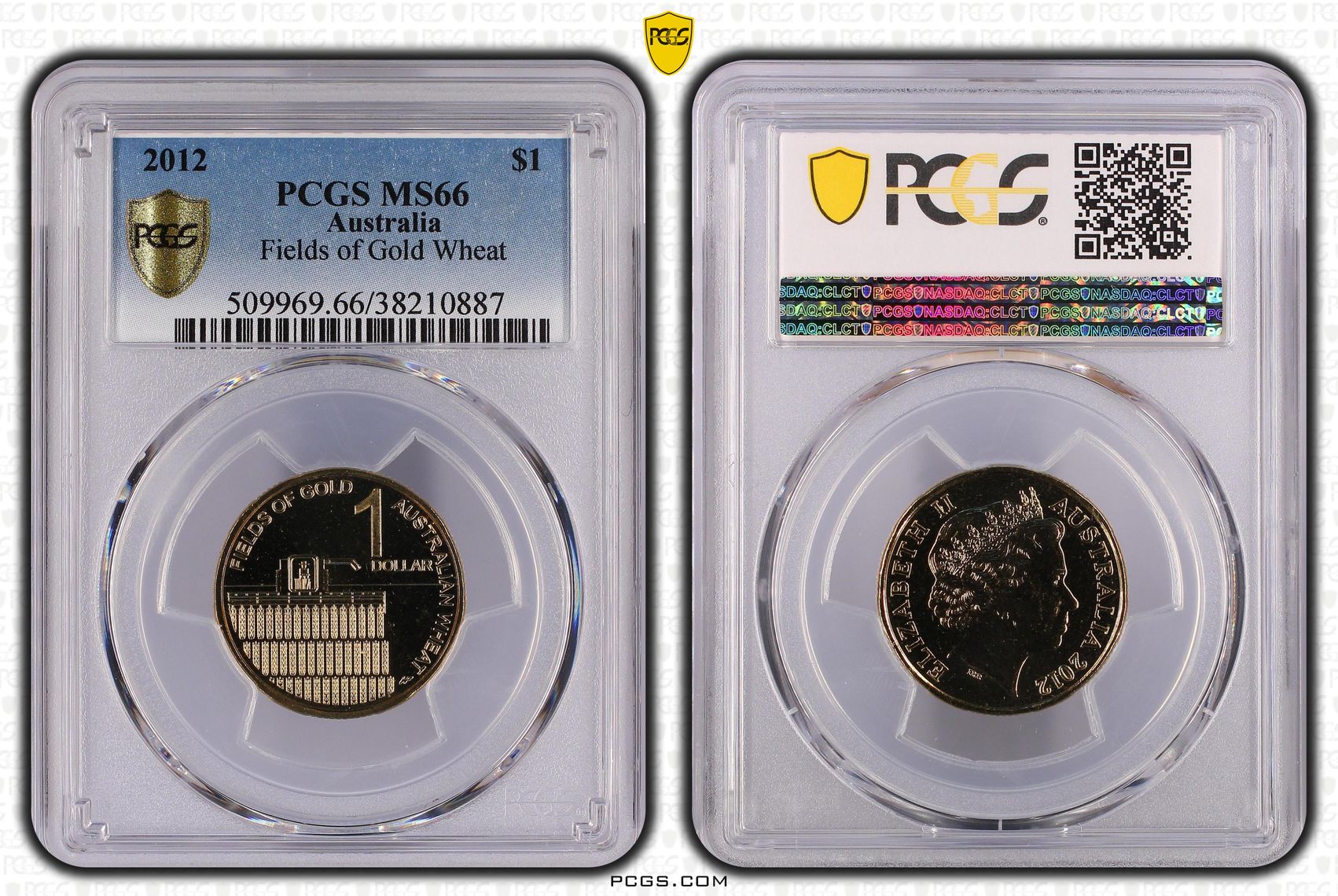 Fields of Gold Wheat, One Dollar, 2012, PCGS MS66
