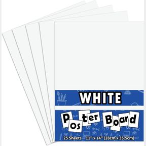 11*14 25 PACKS POSTER BOARDS11X14 WHITE POSTER PAPER,POSTER BOARD BULK,POSTEBOARD,SCHOOL SUPPLIES
