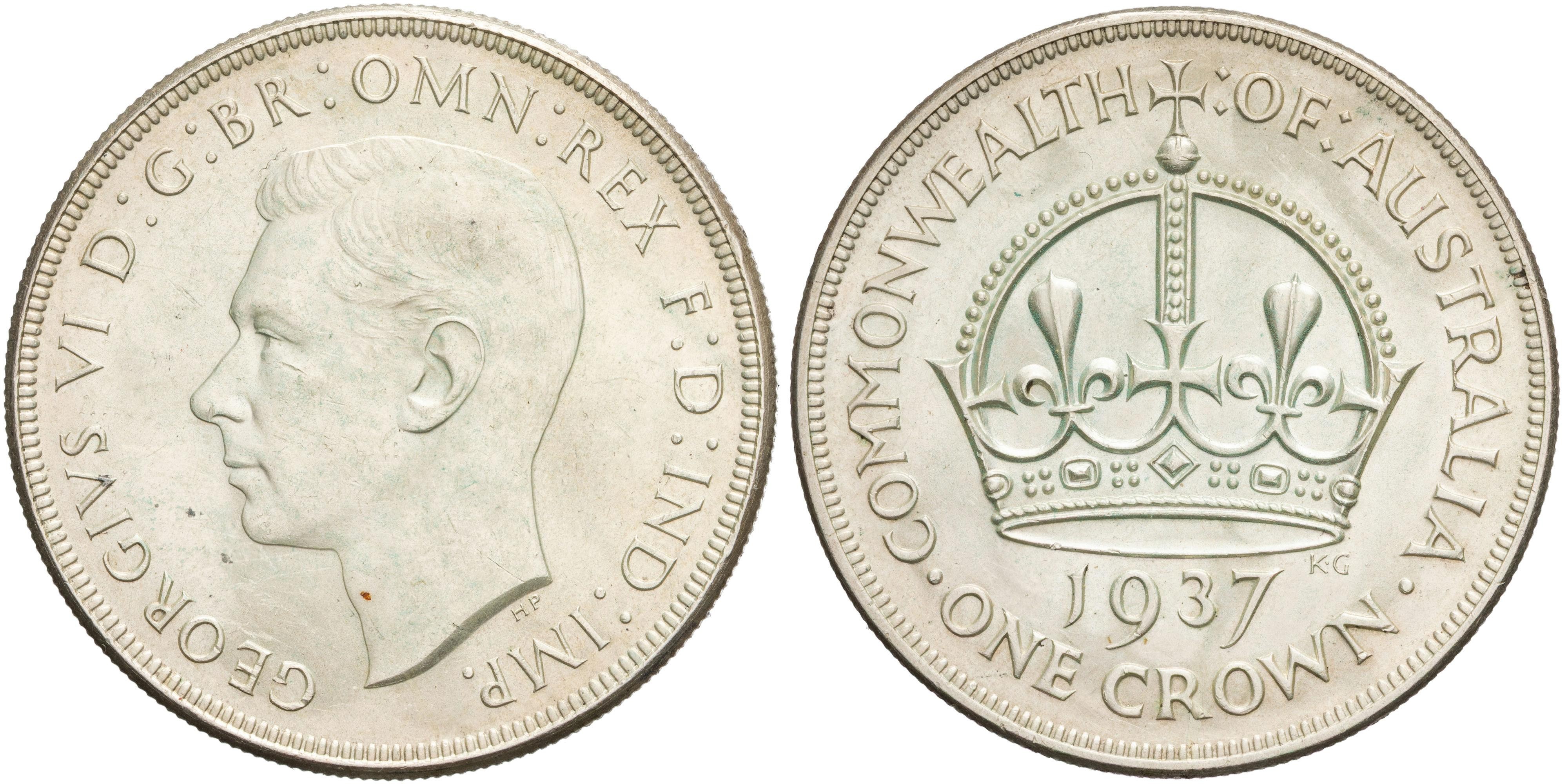 George VI, Crown, 1937, aUNC