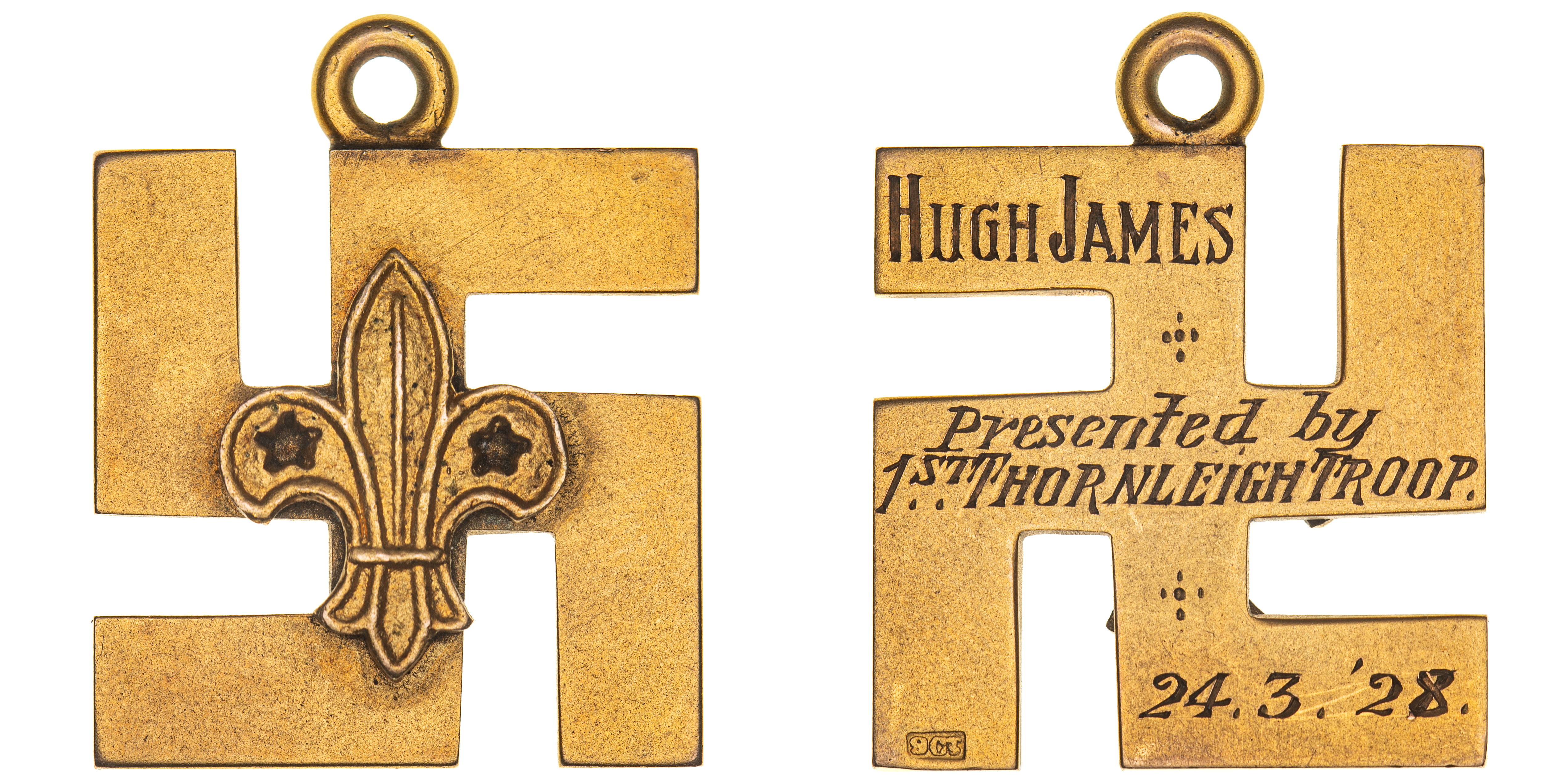 Scout Thanks Badge, 1928, EF