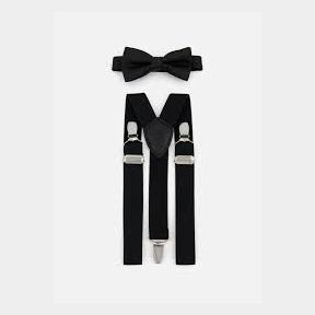 Bow Tie And Suspender In Black - Bar 9902023669916- 51748/10969 AS B1 (S8)