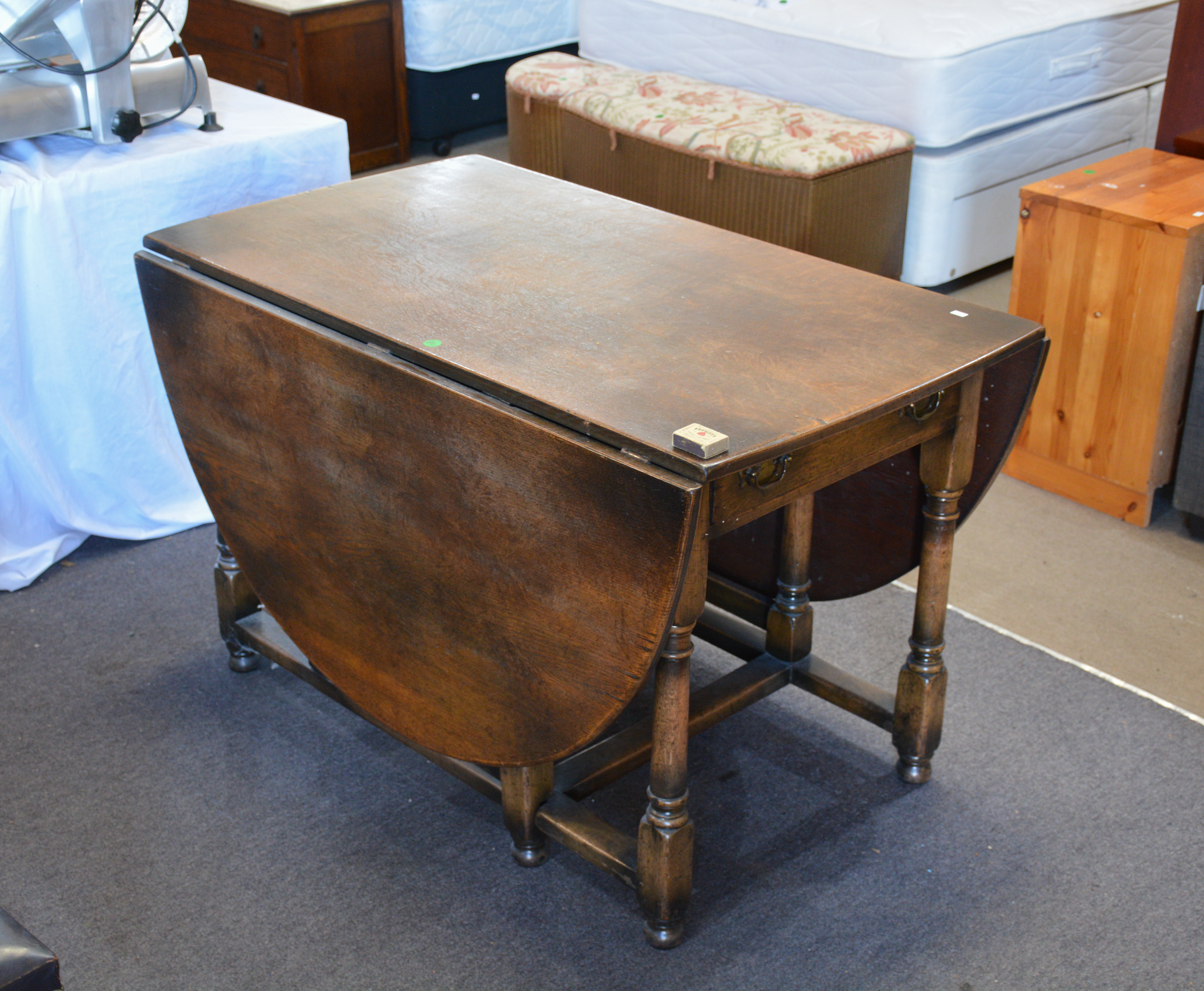 Oak Drop Leaf Table — sold at auction in New Zealand for $95
