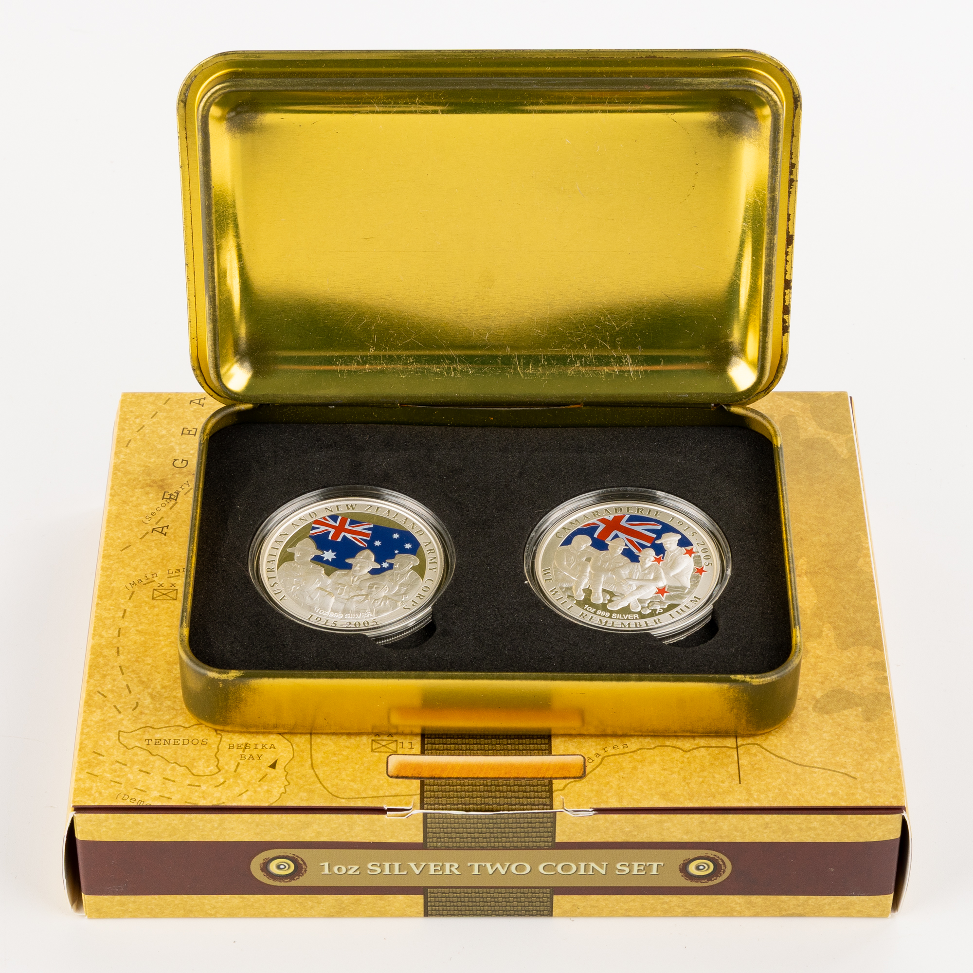 Anzac 90th Anniversary 1oz Silver Set, One Dollar, 2005, FDC