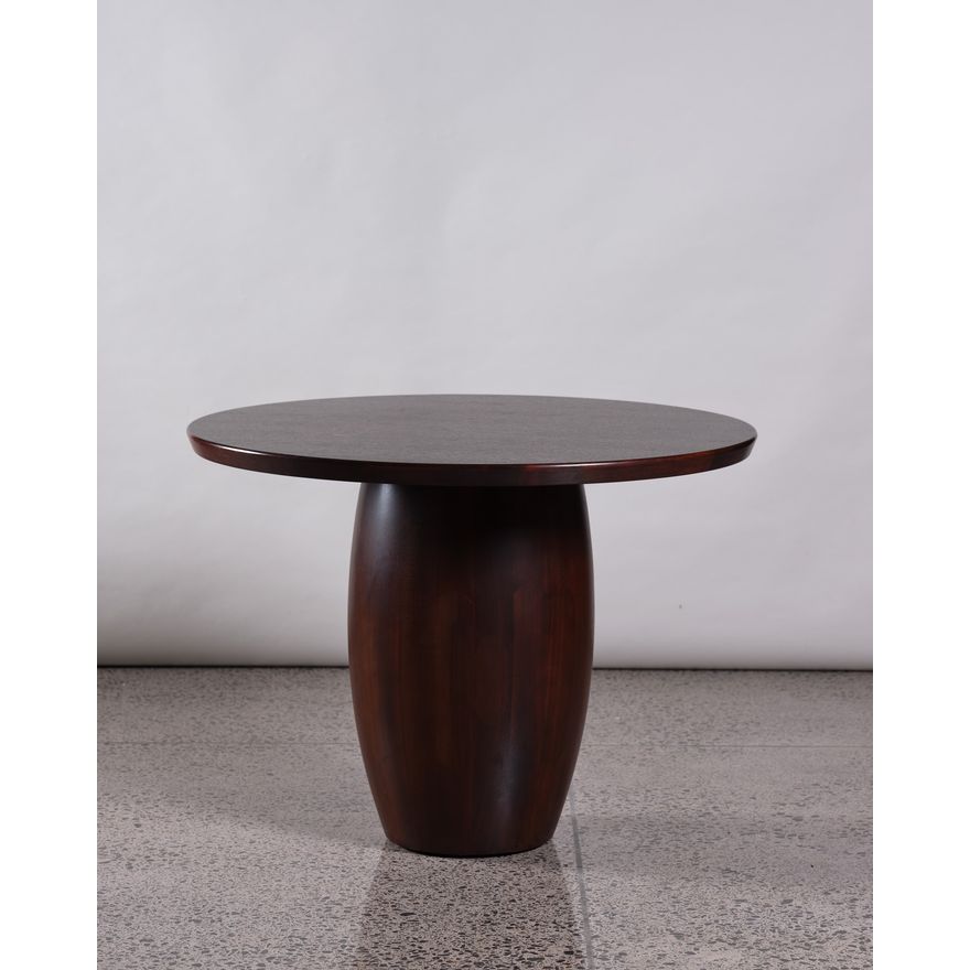 Contemporary circular wooden table