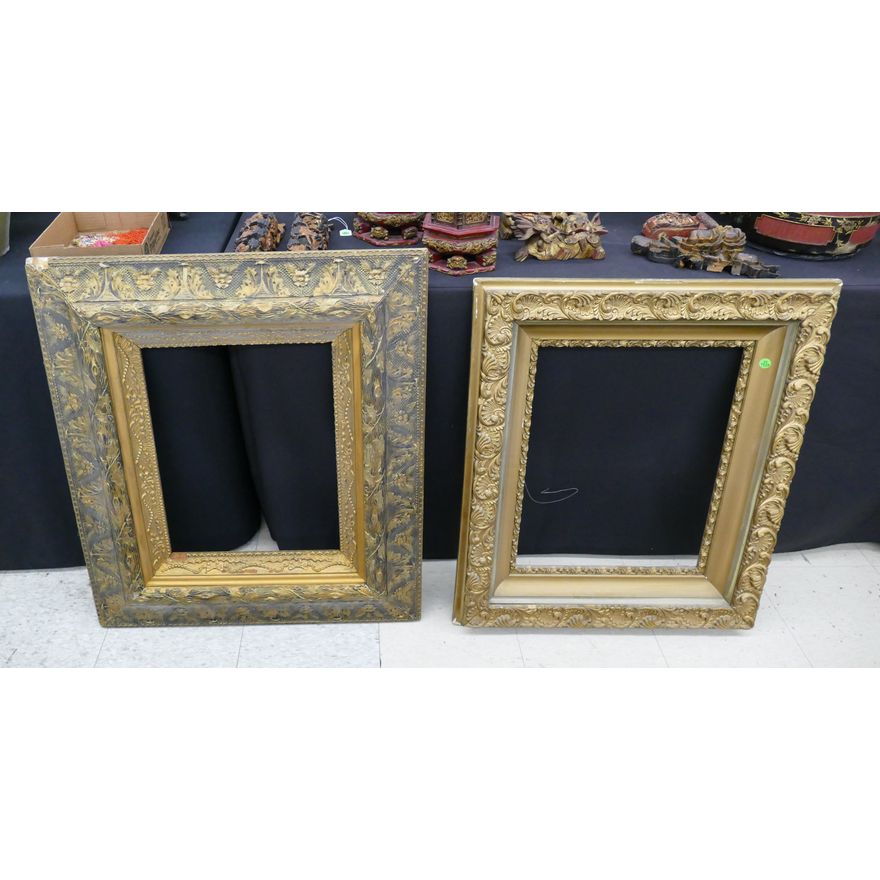 2pc Victorian Ornate Gilt Frames- largest 32x29''