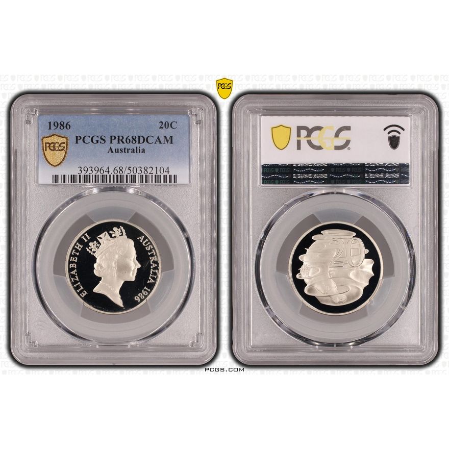 Twenty Cent, 1986, PCGS PR68DCAM