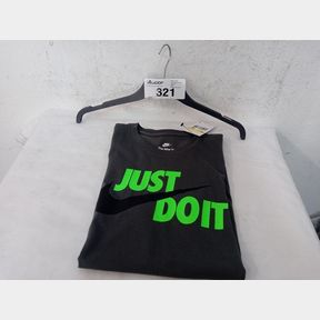 M NSW TEE JUST DO IT SWOOSH - IRON GREY/GREEN STRIKE/BLACK - S