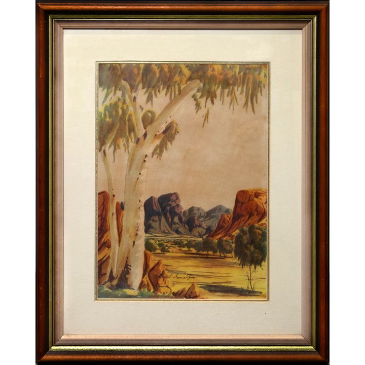 Gabriel Namatjira (1942-1969), 'Central Australian Landscape',