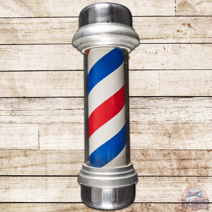 William Marvy Model 55 Lighted Barber Pole Sign w/ Motion