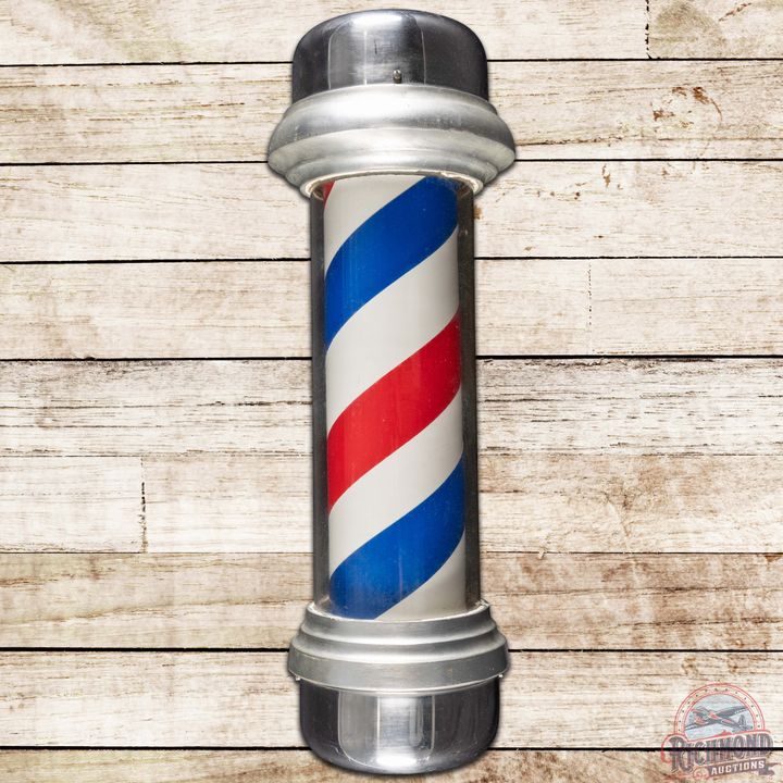 William Marvy Model 55 Lighted Barber Pole Sign w/ Motion
