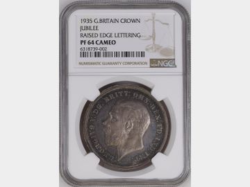 1935 GEORGE V ROCKING HORSE CROWN PF64 CAMEO